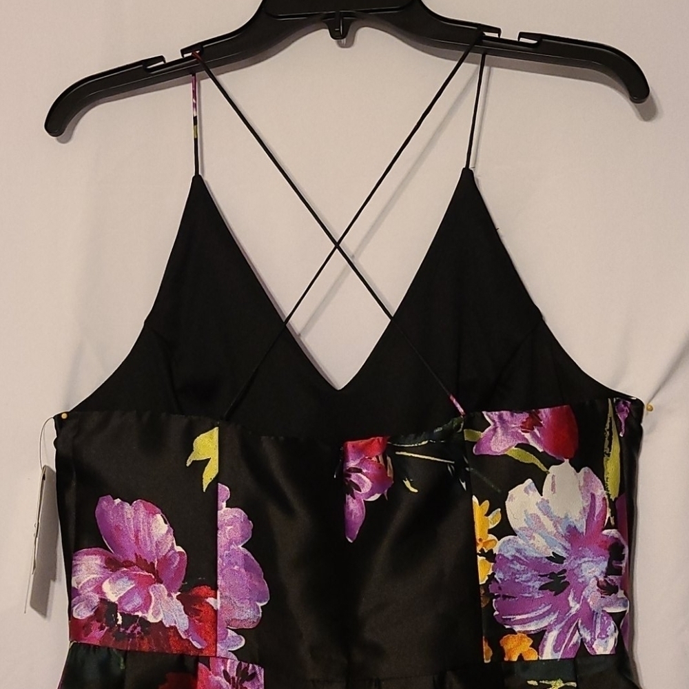 BCX Floral Print Cross Back Gown - Picture 7 of 12